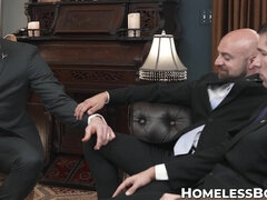 Anális szex, Apu, Mélytorok, Pénisz, Ujjazás, Meleg, Szőrös, Rab