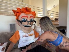 Duży kutas, Obciąganie, Wytrysk do ust, Wytrysk, Masturbacja, Mamuśka, Ogolona, Tatuaż