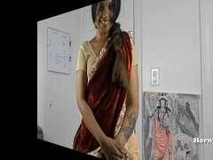 Tamil Subs: Horny South Indian Sister-in-law Roleplays with Dildo and Pissing