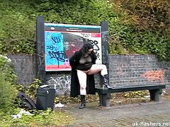 Masturbating in broad daylight at the bus stop