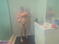 Wohlbeleibte schöne frauen, Schönheit, Grosse titten, Süss, Frau, Orgasmus, Dusche, Solo