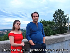 HUNT4K. The woman in red has sex not with her husband but with the stranger