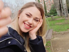 아기, 금발의, 유럽인, 돈, 야외의, 셀카, 잡년, 볶다