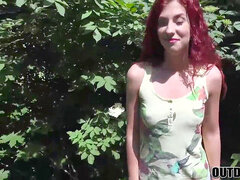 fantastic redhead babe Shona river gets torn up outdoors