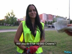 흑갈색 머리, 옷 입은 상태로, 도기스타일, 드레스, 자연의 가슴, 야외의, 셀카, 보지