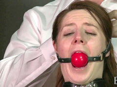 sadism & masochism hard-core gagged submissive girls ass plugged and fucked