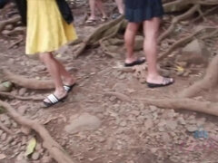 Amateur, Brunette brune, Doigter, Orgasme, De plein air, Public, Chatte, Rasée