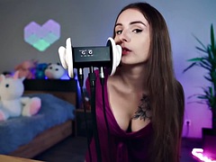 ASMR LENS LICKING, LICKING 3DIO, MOUTH SOUND, EATING EARS malinkaa98