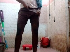 Cuarto de baño, Verga grande, Gay, Masturbación, Desnudo, Solo