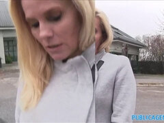Lilly Peterson, the hot MILF, gets a hard fuck for a job in public