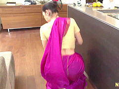 The warm maid Kaanta Bai caught red transferred and fucked rock hard in all her holes