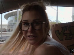 Cul, Blonde, Voiture, Queue, Pov, Jupe, Chaussettes, Nénés
