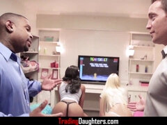 Gaming Daughters Spread Their Legs For Dads - Lala Ivey, Layla Love
