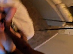 GoPro POV - BBC Fucks Big Blonde Trannys White Pussy Ass - With Two Slow Motion Sections - Candy Ass Sissy