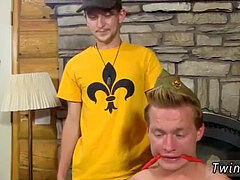 faggot twink deep-throat till cum first-ever time After being tied up by the leader in a