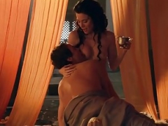 Jaime Murray Jugs And furthermore Bush In Spartacus Gods Of The Arena