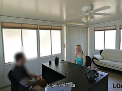 LOAN4K. Hot Allie gives a guy a vagina in a loan office