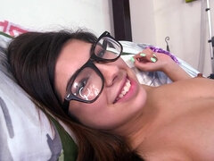 Nerdy Latina is sickk for love tools and always ready to bang hard