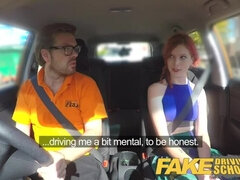 Fake Driving School Instructor creampies hot sexually frustrated redhead