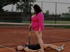 True fatty queening her tennis trainer