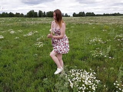 Blonde is Excited in Nature and plus Fingering in the Field