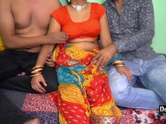 Indian Wife Gangbang With Husband And His Friend