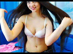 highly stunning Teen Hairjob with Dildo, long Hair, Hair