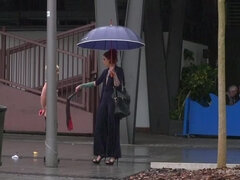 Eager Bitch Spanked And Flogged In The Rain! - Part 1