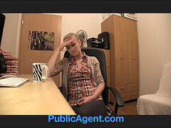 PublicAgent towheaded in glasses gets pounded on my office desk