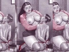 Testes gyönyörű hölgy, Kötözés – fegyelmezés, Összeállítás, Szőrös, Természetes mellek, Orgazmus, Nuni, Régebbi évjáratú pornó