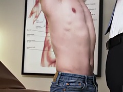 Little twink fucked bareback by a doctor during an ultrasound
