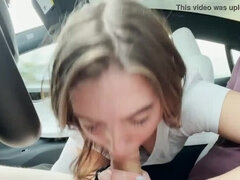 Teen Fucking On Road Trip - No Time To Stop Car Sex