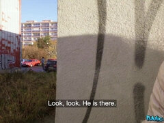 Andrea Lapiedra is sucking cock in POV outdoors