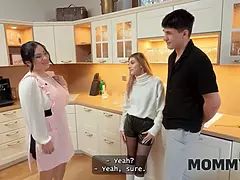 Mommy4k. mature dark haired got so horny and banged teenager fellow at their very first meeting