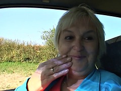 GRANNYBET - Younger Stud Doggy Fucks Old Granny On The Road