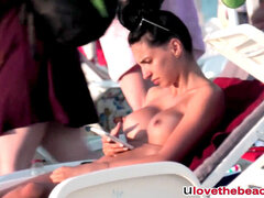 brilliant breasts without bra bikini teen spied at the beach hidden