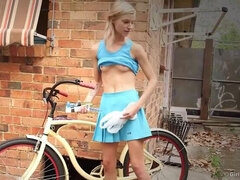 Suava: Blonde Bicycle Babe