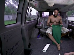Black stud str8 picked up for gay sex in public van outdoors