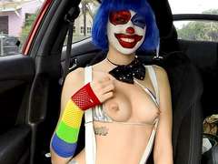Hitchhiker legal teen clown Mikayla Mico boned