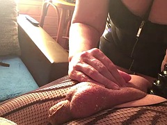Ass stretching on tied pleasure object part 1 of 3