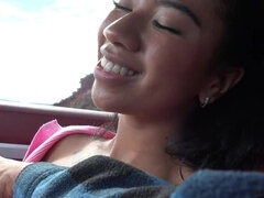 Ameena Green sucking his dick in the car during their ride