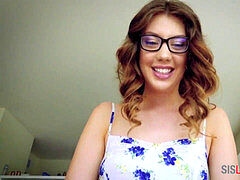 dweeb dark-haired sis Sees Dick For The First Time- Elena Koshka