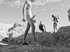 Handjob Slut Beach: Dickflash For A Slutty Little Bitch And She Cant Resist To Make Me Cum