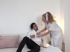 Patient fucks delightful nurse after a blowjob