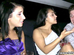 BFFs Prom Night hookup in the Limo