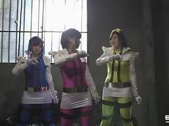 Beautiful legal teen Japanese power rangers gets fucked by the villains