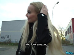 Svart, Avsugning, Tjeckisk, Europeisk, Jeans, Utomhus, Pov, Offentlig