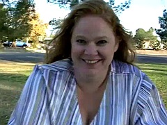 Sexy mature bbw in the park