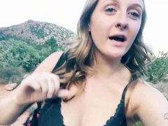 Young College first-timer Risky Public onanism Too yam-sized Dildo - HornyHiking