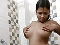 Dark Skin Indian Tantric Beauty Filmed Nude In Shower